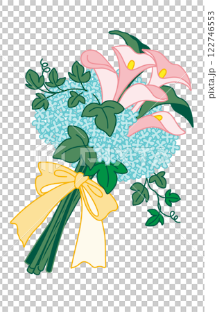 一束粉紅色馬蹄蓮和滿天星星的插畫素材 一束粉紅色馬蹄蓮和滿天星星的插畫素材 122746553