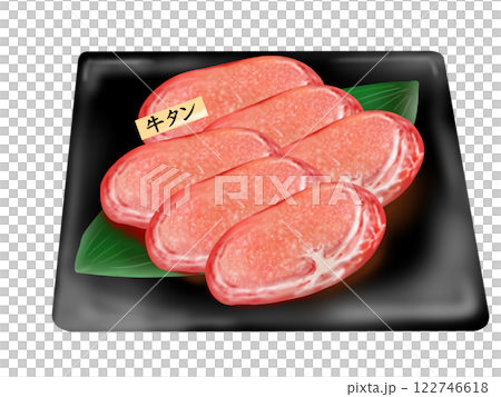 牛舌切片擺盤 牛舌切片擺盤 122746618