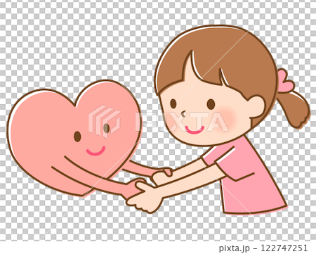 女孩牽手心 兒童心靈 心理護理 122747251