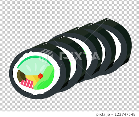 厚切卷。向量插圖 122747549