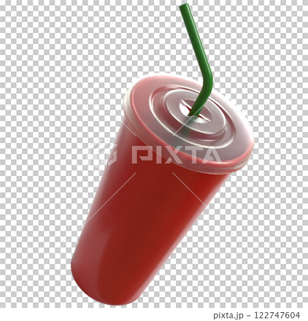 The Red paper cup for drink concept 3d Rendering. The Red paper cup for drink concept 3d Rendering. 122747604
