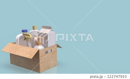 The Product in cardboard box for Shopping concept 3d rendering. The Product in cardboard box for Shopping concept 3d rendering. 122747933