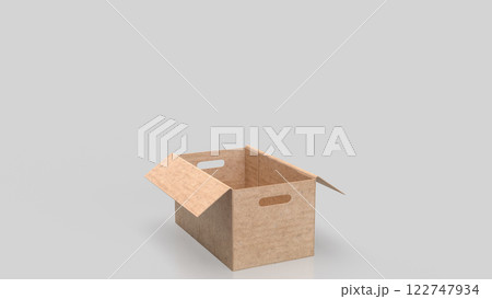The Cardboard box for Shopping concept 3d rendering. The Cardboard box for Shopping concept 3d rendering. 122747934