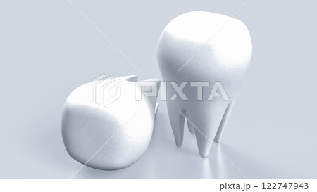 The White tooth for Health or medical concept 3d rendering. The White tooth for Health or medical concept 3d rendering. 122747943