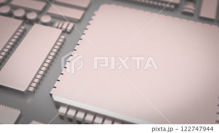 The White PCB Board for It to Technology concept 3d Rendering. 122747944