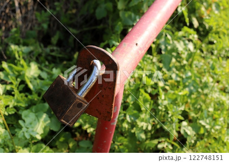 metal padlock for locking doors and gates in Israel. metal padlock for locking doors and gates in Israel. 122748151