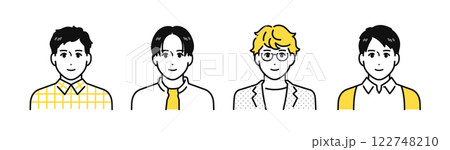 若い 男性 友達 人物 アイコン 122748210