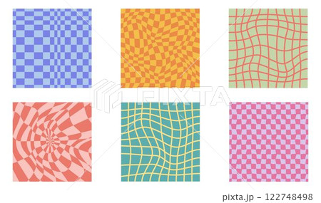 Psychedelic checkerboard poster Psychedelic checkerboard poster 122748498