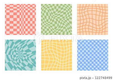 Psychedelic checkerboard poster 122748499
