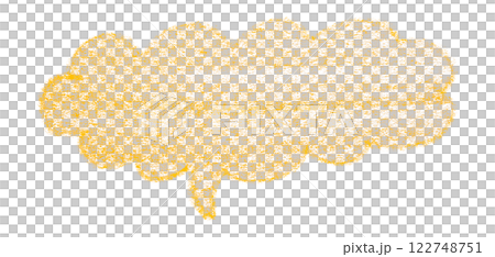 Separate yellow speech bubble on transparent background. Separate yellow speech bubble on transparent background. 122748751