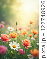 光に照らされる花 122748926