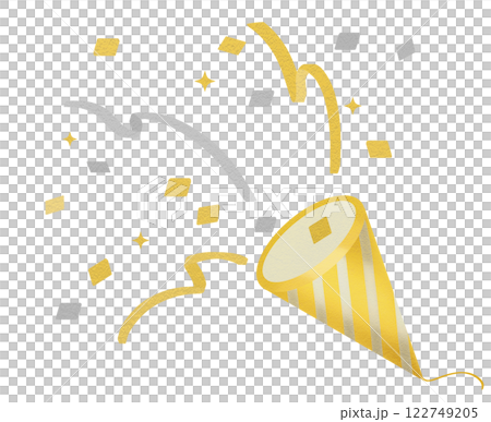 Crackers Gold Silver Party Confetti 122749205