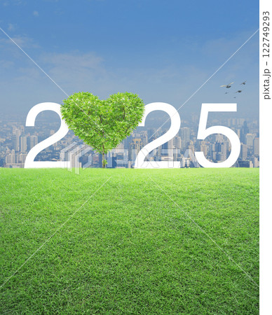 Happy New Year and Valentines day 2025 cover concept 122749293