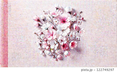 洗練された桜の花びらデザイン 洗練された桜の花びらデザイン 122749297