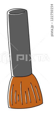 ゆるめシンプルなチークブラシ　ベタ塗り 122750154