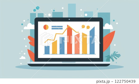 Modern Corporate Progress Bar Design for Training Platform on Laptop Screen 122750439