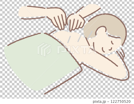 鍼治療を受ける女性 122750520