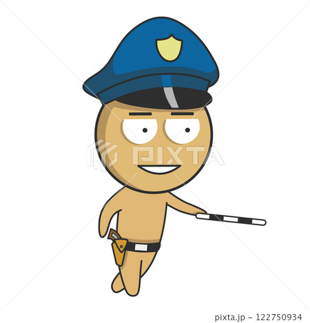 Policeman patrolling the streets Policeman patrolling the streets 122750934
