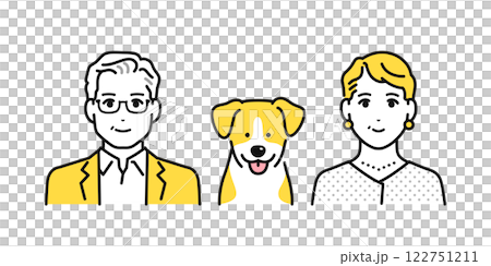 Dog Senior couple Person Icon 122751211