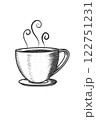 手描きの白いカップのイラスト 122751231