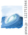 青い海　波の絵 122751944