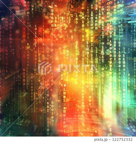 Digital Data Stream: SQL Code and Abstract Technology Background for Design Projects 122752332
