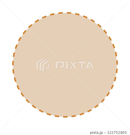 丸の破線フレーム(オレンジ) 丸の破線フレーム(オレンジ) 122752803