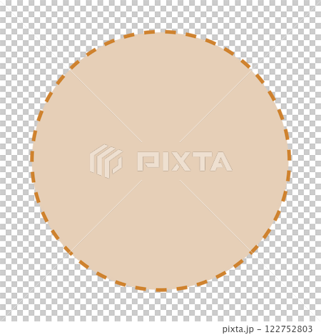 丸の破線フレーム(オレンジ) 丸の破線フレーム(オレンジ) 122752803