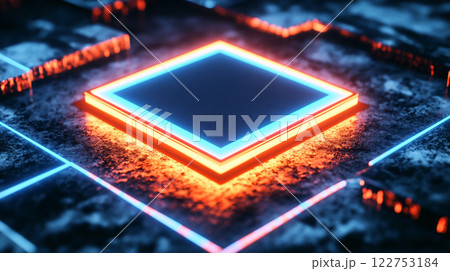 半導体のシンプルな素材イラスト	 122753184