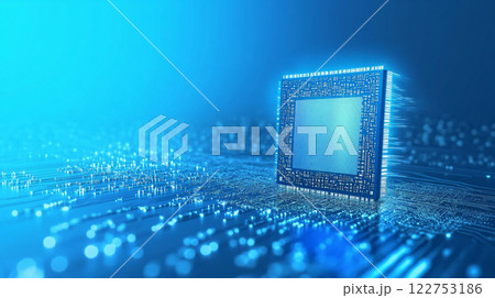 半導体のシンプルな素材イラスト	 122753186