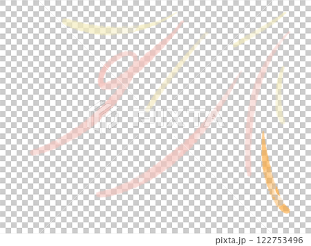 紅色和黃色紙帶等簡單線條的背景插圖 122753496