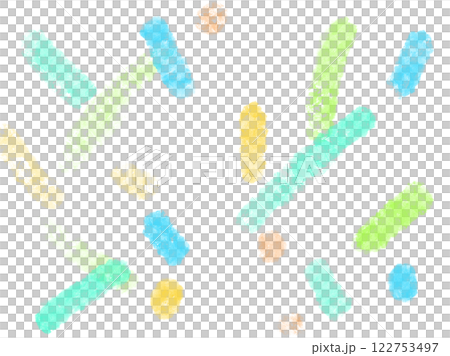 色彩鮮豔且突出的透明背景插圖 122753497
