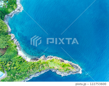 Aerial view Beautiful seashore in summer season at Phuket Thailand,Top view sea background Aerial view Beautiful seashore in summer season at Phuket Thailand,Top view sea background 122753600