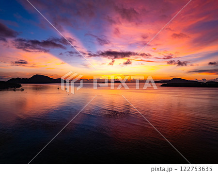 Beautiful sunset or sunrise clouds sky,Nature Light Sunset over sea, Colorful scenery Sky with Amazing dark clouds and waves in sunset sky nature cloud background Beautiful sunset or sunrise clouds sky,Nature Light Sunset over sea, Colorful scenery Sky with Amazing dark clouds and waves in sunset sky nature cloud background 122753635