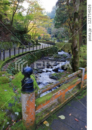 The Zen Buddhist gardens next to Daihonzan Eiheiji Temple (the Temple of Eyernal Peace) in Fukui Japan 122754026