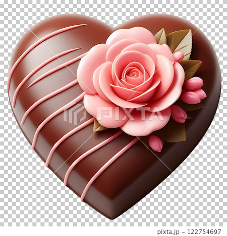 Romantic Heart Chocolate Delight on Valentine's Day 122754697