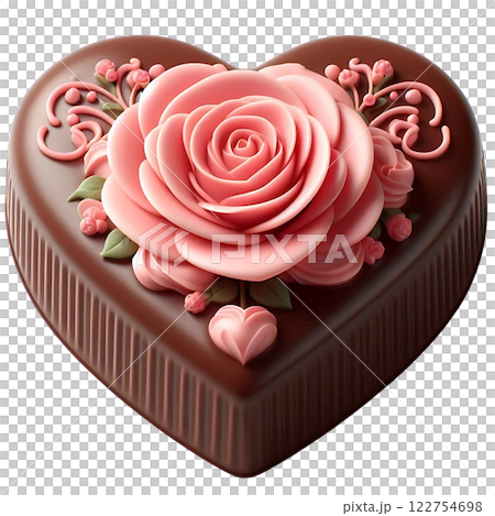 Romantic Heart Chocolate Delight on Valentine's Day 122754698