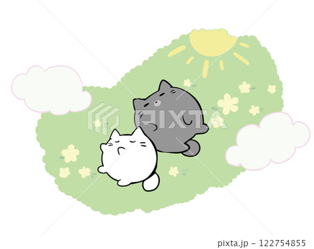 日向ぼっこ うたたね ねこ 日向ぼっこ うたたね ねこ 122754855