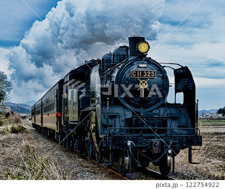 真岡鉄道の蒸気機関車 122754922