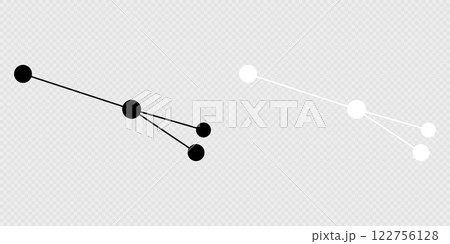 Sagitta constellation map set. Vector illustration. 122756128