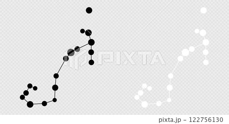 Scorpius constellation map set. Vector illustration. 122756130