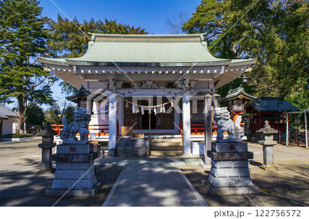 埼玉県白岡市 白岡八幡神社 拝殿 神馬伝承の神社 埼玉県白岡市 白岡八幡神社 拝殿 神馬伝承の神社 122756572