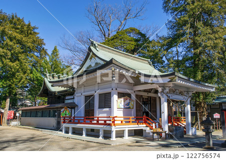 埼玉県白岡市　白岡八幡神社　拝殿　神馬伝承の神社 122756574