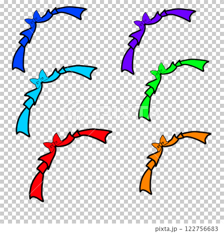 簡單的彩色絲帶設置圖案 簡單的彩色絲帶設置圖案 122756683