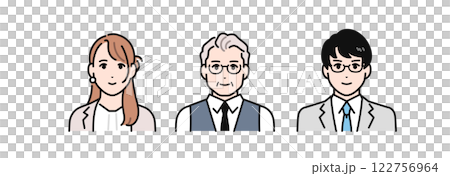 老闆和下屬的簡單向量插圖集 122756964