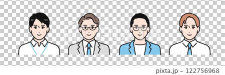 Simple vector illustration set of working men 122756968