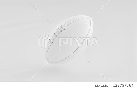 Blank white American soccer ball mock up, no gravity. 122757364