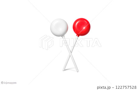 Blank two caramel lollipop with white wrapper mockup, no gravity. Blank two caramel lollipop with white wrapper mockup, no gravity. 122757528