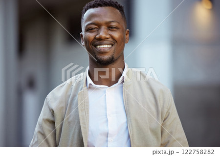 Portrait of travel business man in city waiting to go to work, conference or strategy business meeting portrait. Businessman, sales man or worker standing outdoor for transportation to workplace Portrait of travel business man in city waiting to go to work, conference or strategy business meeting portrait. Businessman, sales man or worker standing outdoor for transportation to workplace 122758282