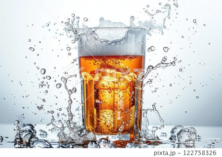 Beer getting poured into glass 122758326